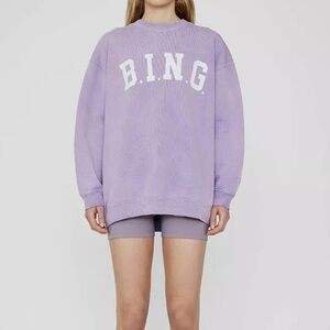 ANINE BING TYLER SWEATSHIRT IN PURPLE